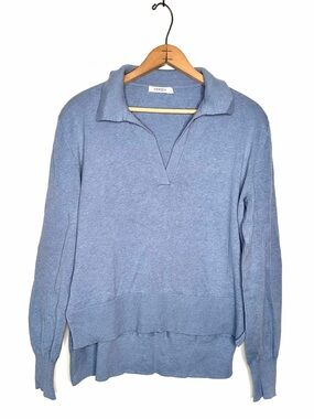 Mersea Blue Collared Sweater Size Medium
